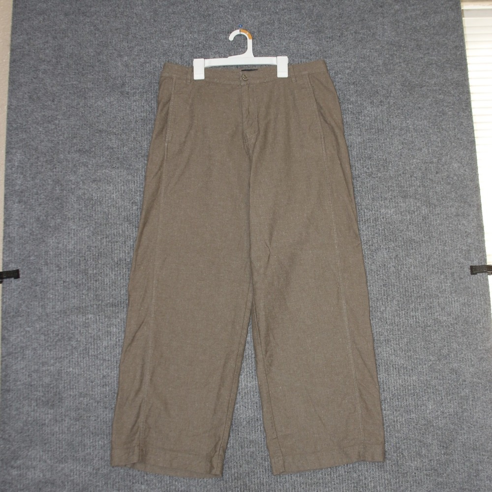 RicherPoorer Linen Blend Wide Leg Pants Womens XL Beige Casual Cropped